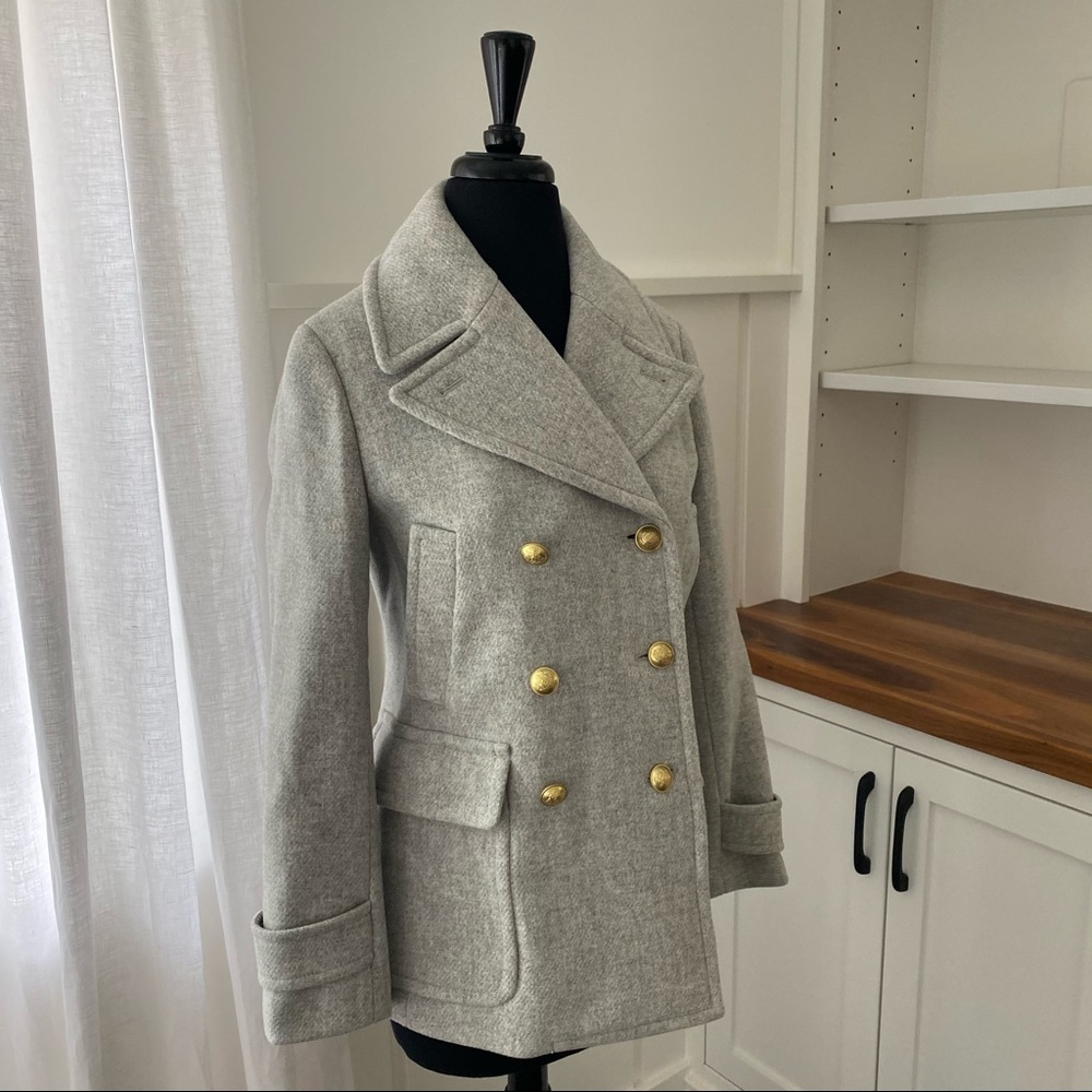 J Crew Double Breasted Stadium Cloth Coat